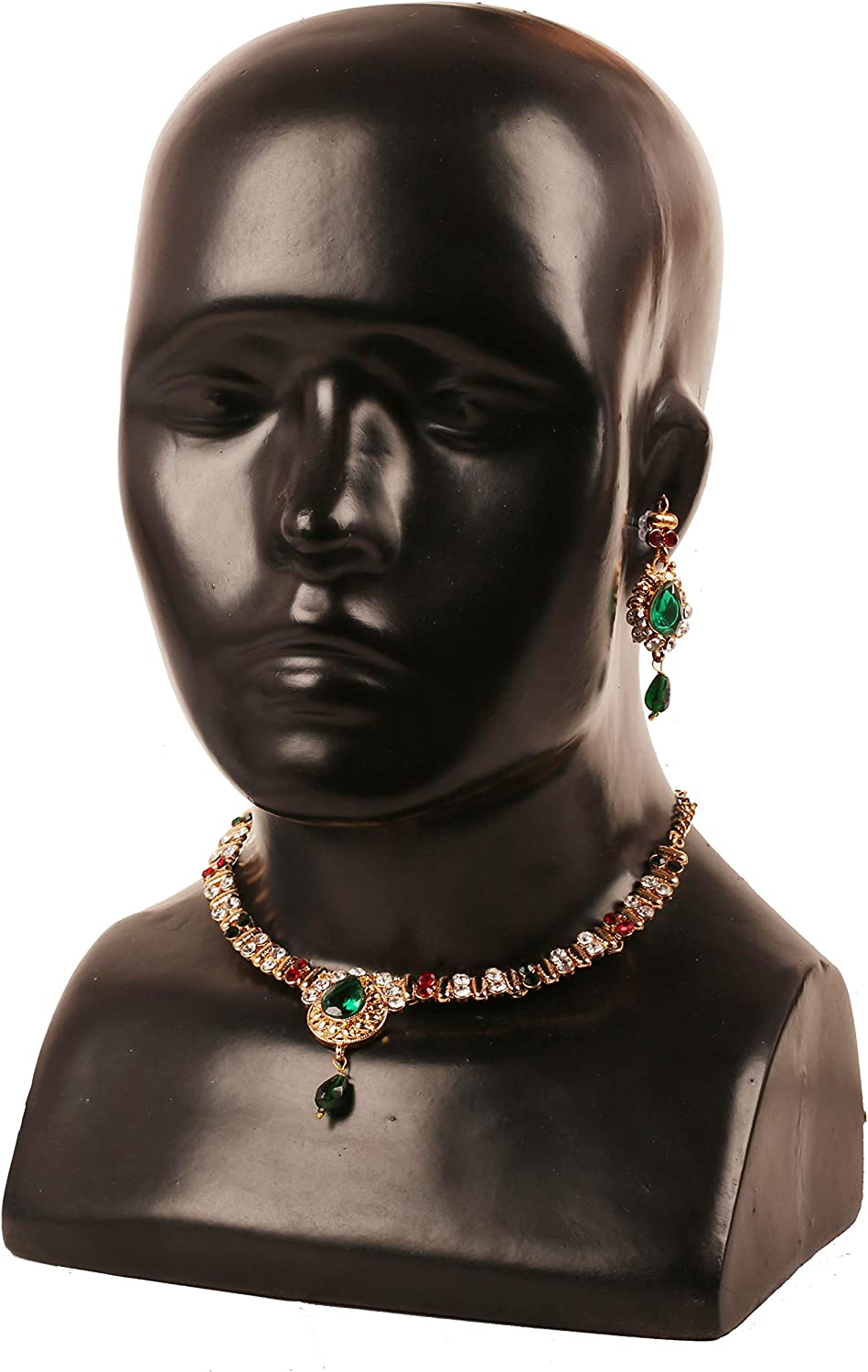 Touchstone Indian Bollywood Handcrafted Traditional Royal Mughal Kundan Polki Meenakari Enamel Colorful Wedding Designer Jewelry Long Necklace Set in Gold or Silver Tone for Women. - Image 7